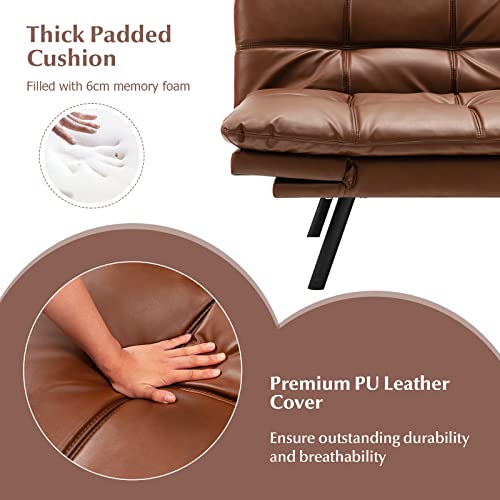 Modern Convertible Sofa Bed with Adjustable Armrests