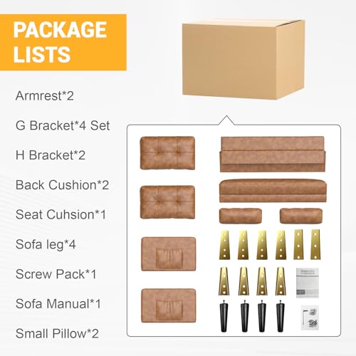 Modern 2-Seater Sofa with Cushions and Storage