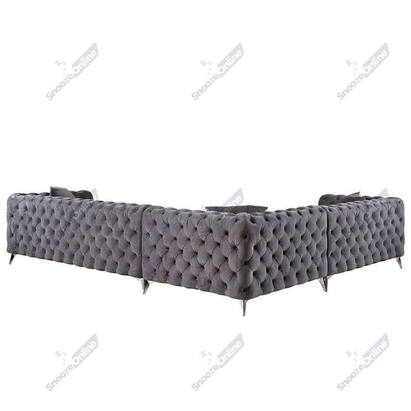 Velvet Monaco 3 and 2 Seater Sofa Set