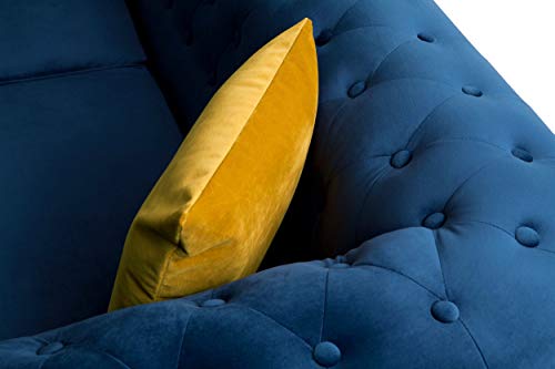 Hilton Chesterfield Navy Blue Velvet Sofa Set