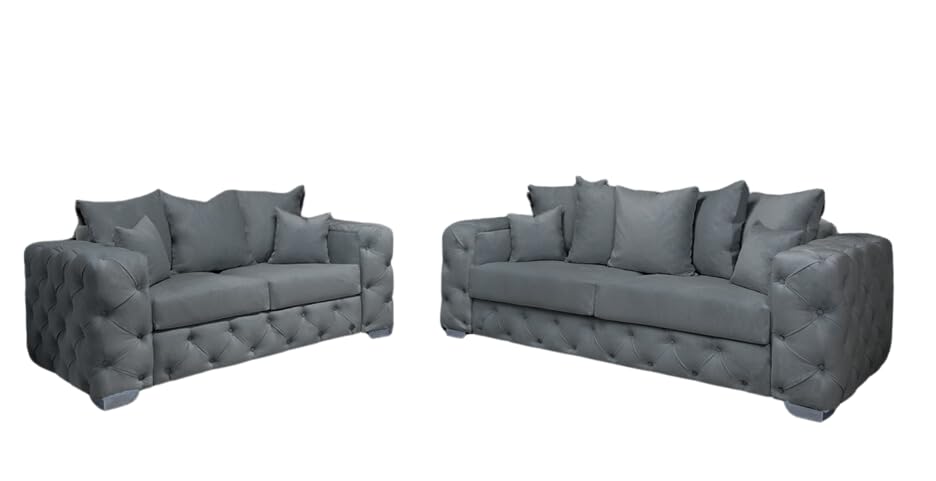 Ashton Velvet 3 and 2 Seater Sofa Set