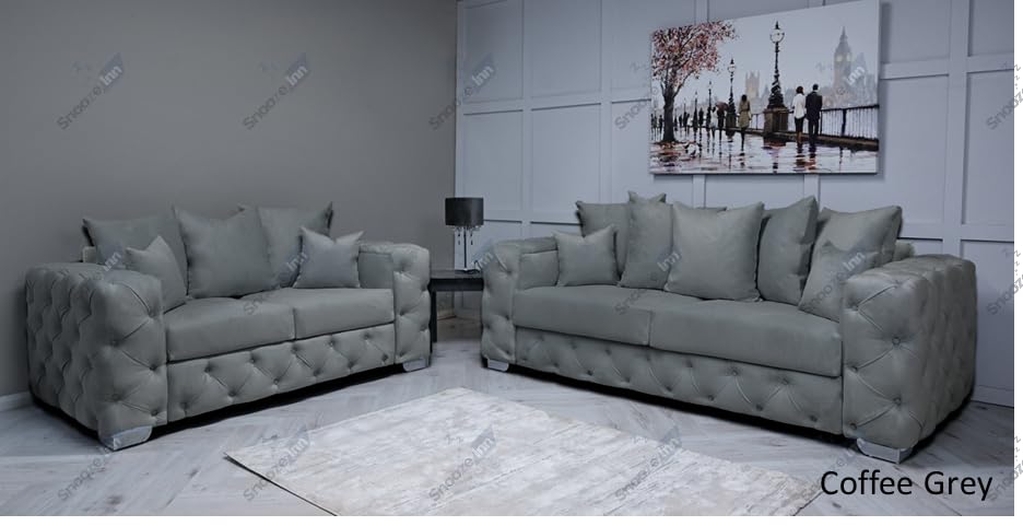Ashton Velvet 3 and 2 Seater Sofa Set