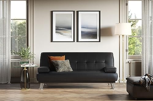 Montana Faux Leather 3-Seater Sofa Bed
