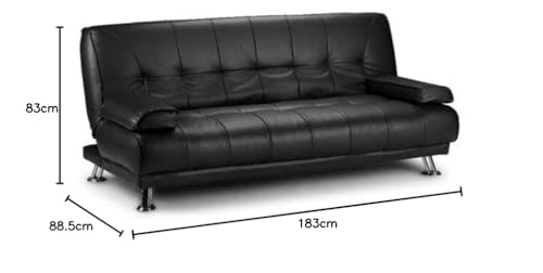 Montana Faux Leather 3-Seater Sofa Bed