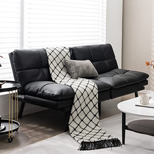 Convertible Click Clack Sofa Bed with Reclining Backrest