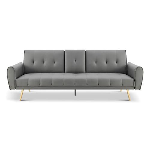 Bravich Lora Light Grey Sofa Bed with Cup Holder