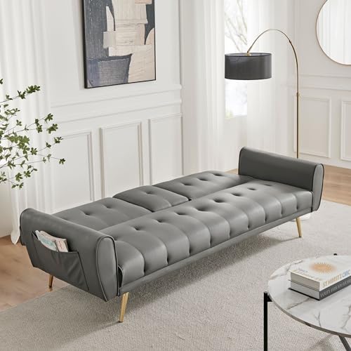 Bravich Lora Light Grey Sofa Bed with Cup Holder