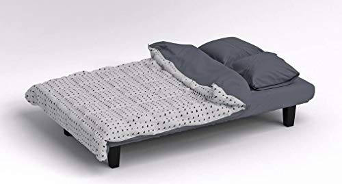 Modernique Black Faux Leather 3-Seater Sofa Bed