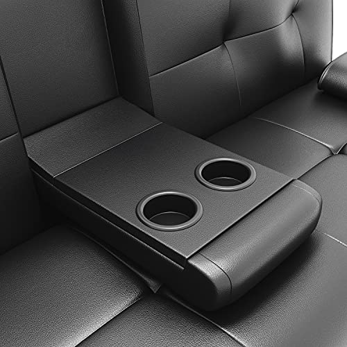 Elegant 2-Seater Sofa Bed with Cup Holders