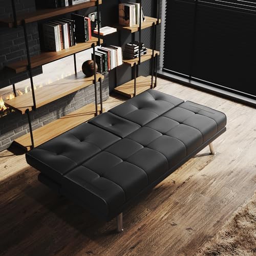Elegant 3-Seater Sofa Bed with Cup Holders