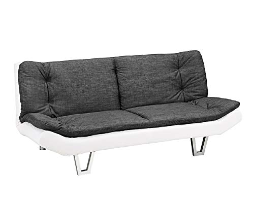 3-Seater Fabric Sofabed in Duo-Contrast Colors