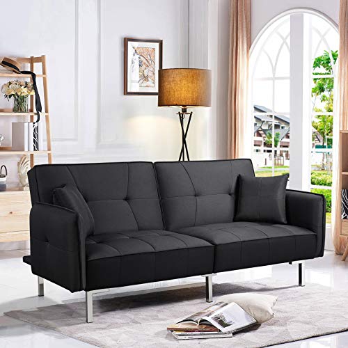 Yaheetech Modern 3-Seater Click Clack Sofa Bed