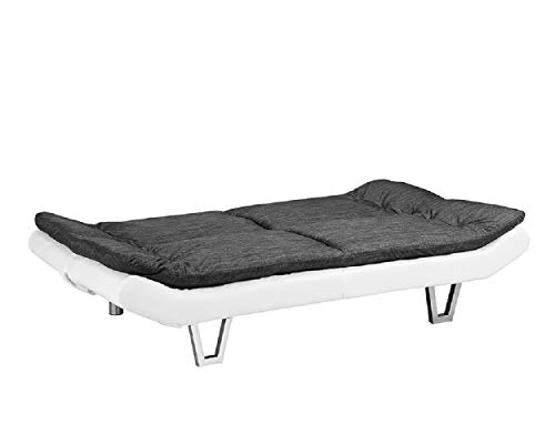 3-Seater Fabric Sofabed in Duo-Contrast Colors
