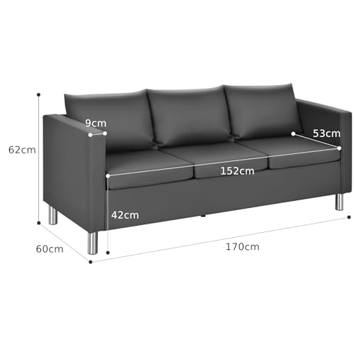 Modern PU Leather 1/2/3-Seater Sofa Couch