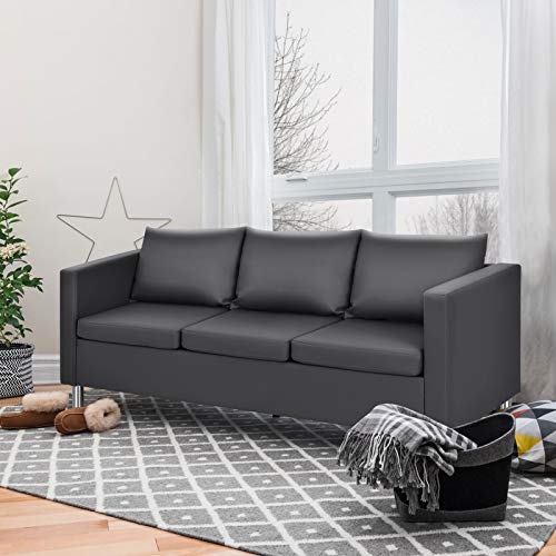 Modern PU Leather 1/2/3-Seater Sofa Couch