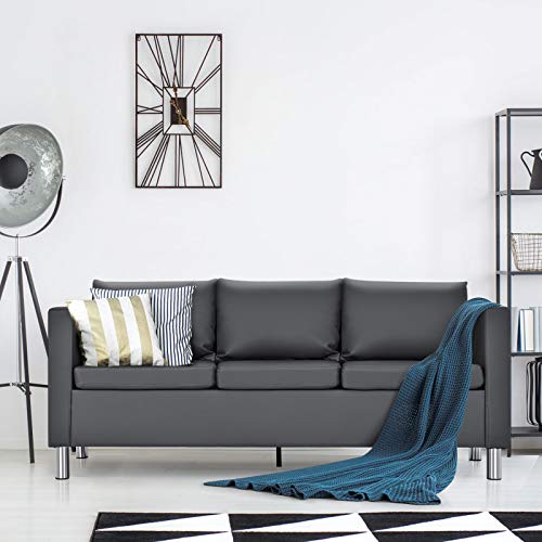 Modern PU Leather 1/2/3-Seater Sofa Couch