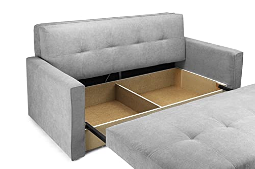 Viva Grey 3-Seater Sofabed with Storage