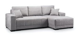 Cimiano Grey Corner Sofa Bed with Storage