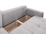 Cimiano Grey Corner Sofa Bed with Storage