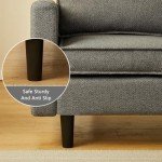 Maxfurhawa L-Shaped Convertible Sectional Sofa - Dark Grey