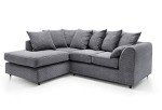 Grey Jumbo Cord Left Hand Corner Sofa