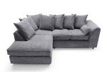 Grey Jumbo Cord Left Hand Corner Sofa