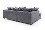 Grey Jumbo Cord Left Hand Corner Sofa