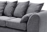 Grey Jumbo Cord Left Hand Corner Sofa