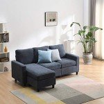 Dark Grey 3-Seater Sofa with Reversible Chaise