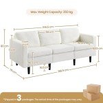 Modern 3-Seater Fabric Sofa for Any Room