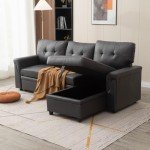 L-Shaped Corner Sofa Bed with Storage Chaise
