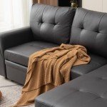 L-Shaped Corner Sofa Bed with Storage Chaise