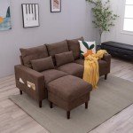 Panana Linen 3-Seater Sofa with Reversible Chaise