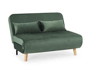 Luxury Green Velvet 2-Seater Recliner Sofa Bed