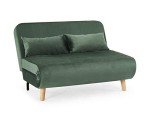 Luxury Green Velvet 2-Seater Recliner Sofa Bed