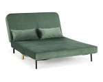 Luxury Green Velvet 2-Seater Recliner Sofa Bed