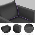 Modern PU Leather 1/2/3-Seater Sofa with Pillows