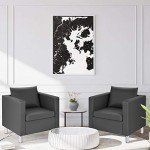 Modern PU Leather 1/2/3-Seater Sofa with Pillows