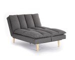3-Seater Fabric Sofa Bed with Recliner Feature