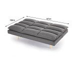 3-Seater Fabric Sofa Bed with Recliner Feature