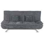 Linen Fabric 3-Seater Recliner Sofa Bed - Grey