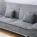 Linen Fabric 3-Seater Recliner Sofa Bed - Grey