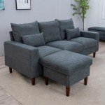 Panana L-Shaped Grey Fabric Corner Sofa