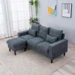 Panana L-Shaped Grey Fabric Corner Sofa