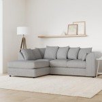 Luxor Silver Fabric Corner Sofa - Jumbo Cord