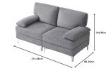 Modular Cream Gray Chenille Sectional Sofa Set