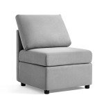 LINSY HOME Modular Sectional Sofa with Storage - Grey