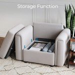 LINSY HOME Modular Sectional Sofa with Storage - Grey