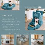 Teal 14PCS Modular Foam Play Couch Set