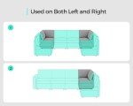 LINSY HOME Modular Corner Sofa with Storage - Light Grey